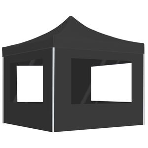 vidaXL Sklopivi &scaron;ator za zabave sa zidovima aluminijski 2x2 m antracit