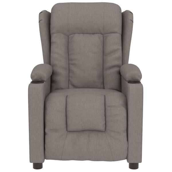 vidaXL Masažna fotelja od tkanine smeđesiva