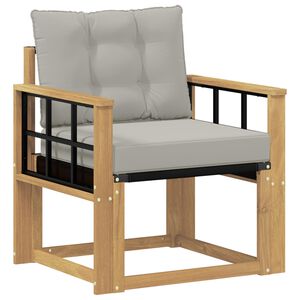 vidaXL Vanjski kauč Čvrsto drvo akacije i Textilene Bijela