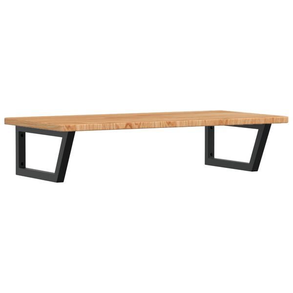 vidaXL Zidna polica za umivaonik od čelika i masivne hrastovine