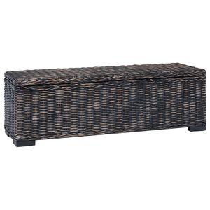 vidaXL Kutija za spremanje s pohranom Crna 110 x 35 x 45 cm