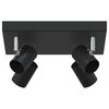 vidaXL Stropni reflektor s reflektorima Crna 26,5 x 26 x 11,5 cm Metal
