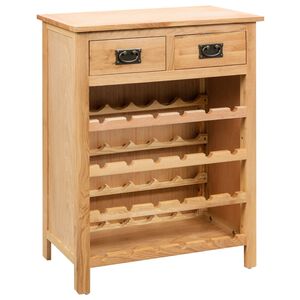 vidaXL Ormarić za vino 72 x 32 x 90 cm od masivne hrastovine