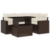 vidaXL 5-dijelni set vrtnih sofa s jastucima poliratan smeđi
