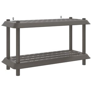 vidaXL Jedinca za police 2 razina 100 x 40 x 55,5 cm PP Svjetlosiva