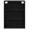 vidaXL Highboard Crni hrast 69,5 x 34 x 180 cm Konstruirano drvo