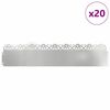vidaXL Rubnjaci za travnjak 20 pcs Srebrno 103 x 0,05 x 22 cm
