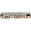 vidaXL Set vanjskih sofa s jastukom 9 pcs Prirodna i svjetlosiva