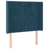 vidaXL Uzglavlje s u&scaron;ima tamnoplavo 93x16x118/128 cm bar&scaron;unasto