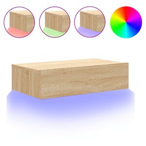 vidaXL TV ormarić s LED svjetlima boja hrasta sonome 60 x 35 x 15,5 cm