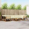 vidaXL Set vanjskih sofa s jastukom 8 pcs Prirodna i krem