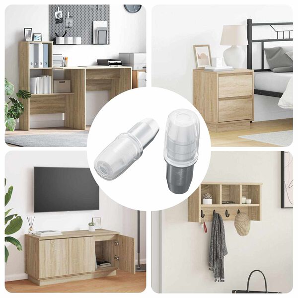 vidaXL Polica Kuka 2 pcs Srebrno 7 x 16 mm Željezo