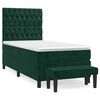 vidaXL Box spring krevet s madracem tamnozeleni 90x200 cm bar&scaron;unasti