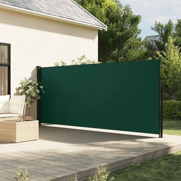 vidaXL Bočna tenda na uvlačenje tamnozelena 160 x 300 cm