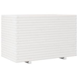 vidaXL Vrtna sadilica bijela 110x60x72 cm od masivne borovine
