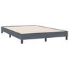 vidaXL Box Spring krevet s madracem tamno sivi 140x220 cm samt