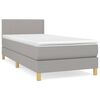 vidaXL Box spring krevet s madracem svjetlosivi 90x190 cm od tkanine