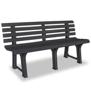 vidaXL Vrtna klupa 145,5 cm plastična antracit