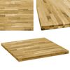 vidaXL Stolna ploča od masivne hrastovine kockasti 44 mm 80 x 80 cm