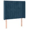 vidaXL Uzglavlje s u&scaron;ima tamnoplavo 83x16x118/128 cm bar&scaron;unasto