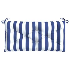 vidaXL Jastuk za vrtnu klupu plavo-bijeli prugasti 110x50x7 cm tkanina