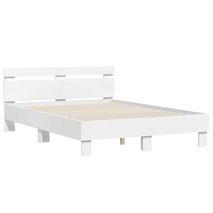 vidaXL Krevetna konstrukcija Bijelo 137 x 190 cm Konstruirano drvo