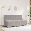 vidaXL Modularna sofa bez naslona za ruke svijetlosiva 55 cm kovrčava tkanina imitacija vune