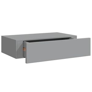vidaXL Zidna polica s ladicom siva 40 x 23,5 x 10 cm MDF