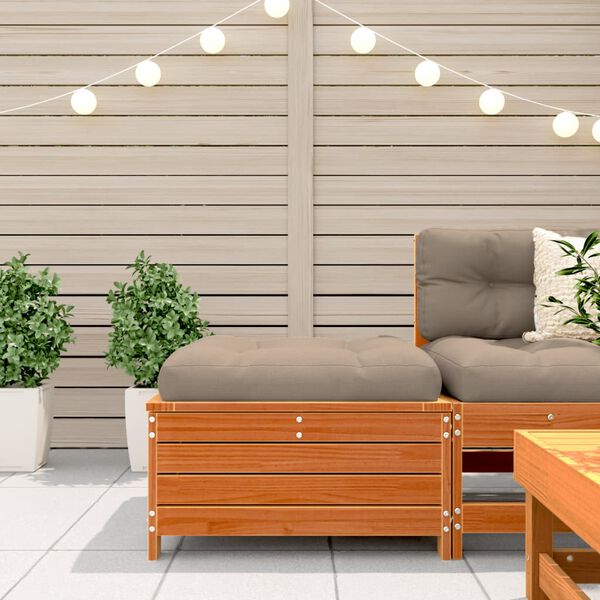 vidaXL Vrtni tabure voštano smeđi 62x63,5x32 cm od masivne borovine