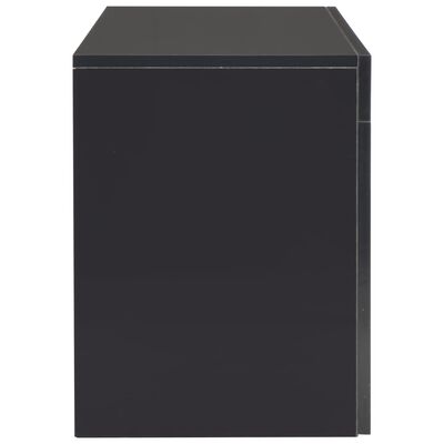 vidaXL TV ormarić s LED svjetlima visoki sjaj crni 130 x 35 x 45 cm