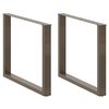 vidaXL Noge za blagovaonski stol U-oblik 3 kom Prirodni čelik 100 x (72-73) cm Čelik
