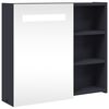 vidaXL Kupaonski ormarić s ogledalom i LED svjetlom sivi 60x13x52 cm