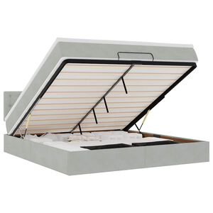 vidaXL Otomanski krevet s madracem svijetlosivi 180x200 cm bar&scaron;unasti