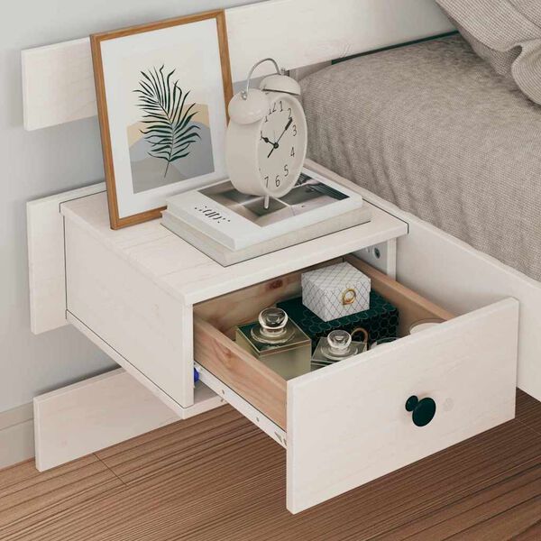 vidaXL Krevetna konstrukcija Bijelo 90 x 200 cm Čvrsto borovo drvo