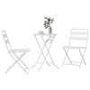 vidaXL Bistro set 3 pcs Bijelo Čelik