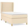 vidaXL Krevet s oprugama i madracem krem 90 x 200 cm od tkanine