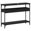 vidaXL Konzolna stolica Crni hrast 100 x 29 x 75 cm Konstruirano drvo