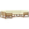 vidaXL Set vanjskih sofa 6 kom. Prirodna i krem