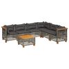 vidaXL 7-dijelni set vrtnih sofa sivi od poliratana
