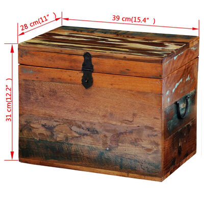 vidaXL Kutija za pohranu od masivnog obnovljenog drva