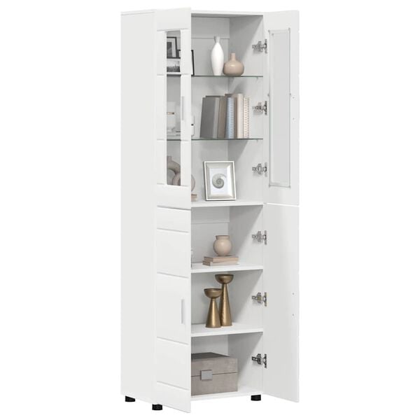 vidaXL Highboard s policom Bijelo 60 x 35 x 182 cm Konstruirano drvo