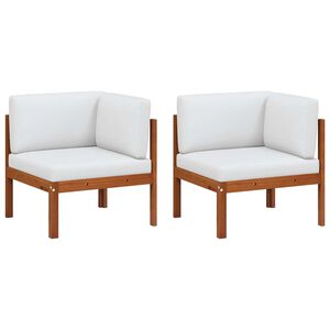 vidaXL Vrtne kutne sofe 2 kom s jastucima, drvo akacije i uže