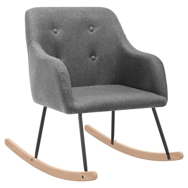 vidaXL Stolica za ljuljanje od tkanine svjetlosiva