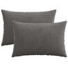vidaXL Presvlaka za jastuk 2 pcs HEERLEN Tamnosiva 30 x 50 cm Kord