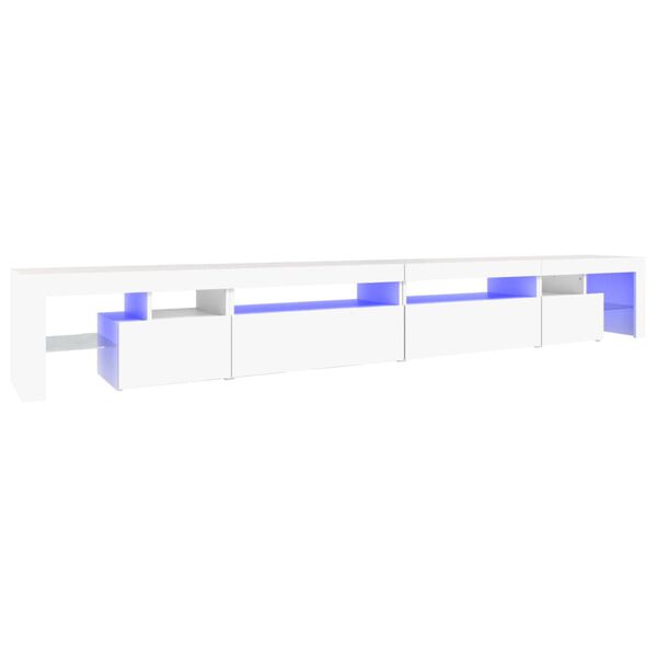 vidaXL TV ormarić s LED svjetlima bijeli 290x36,5x40 cm