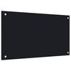vidaXL Kuhinjske zaštite od prskanja 2 kom crne 70 x 50 cm staklene