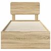vidaXL Krevetna konstrukcija s uzglavljem Sonoma hrast 100 x 200 cm