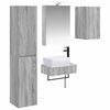 vidaXL Set namje&scaron;taja za kupaonicu 5 pcs Siva Sonoma