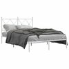 vidaXL Metalni okvir za krevet s uzglavljem bijeli 120 x 190 cm