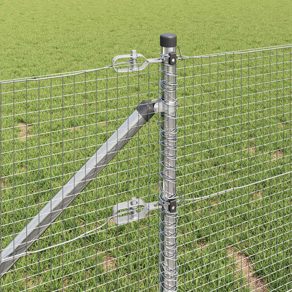 vidaXL Stup za ogradu Srebrno 25 x 1 m (mreža 19 x 19 mm) Čelik